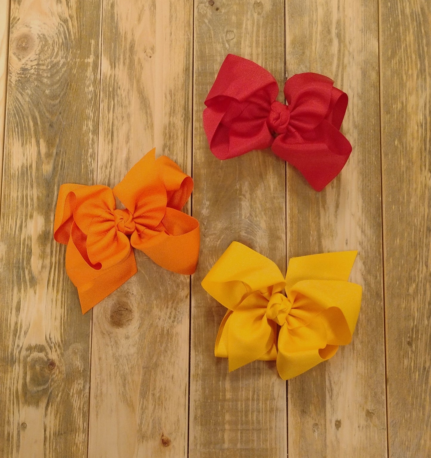 5.5" Red, Yellow, Orange Bows