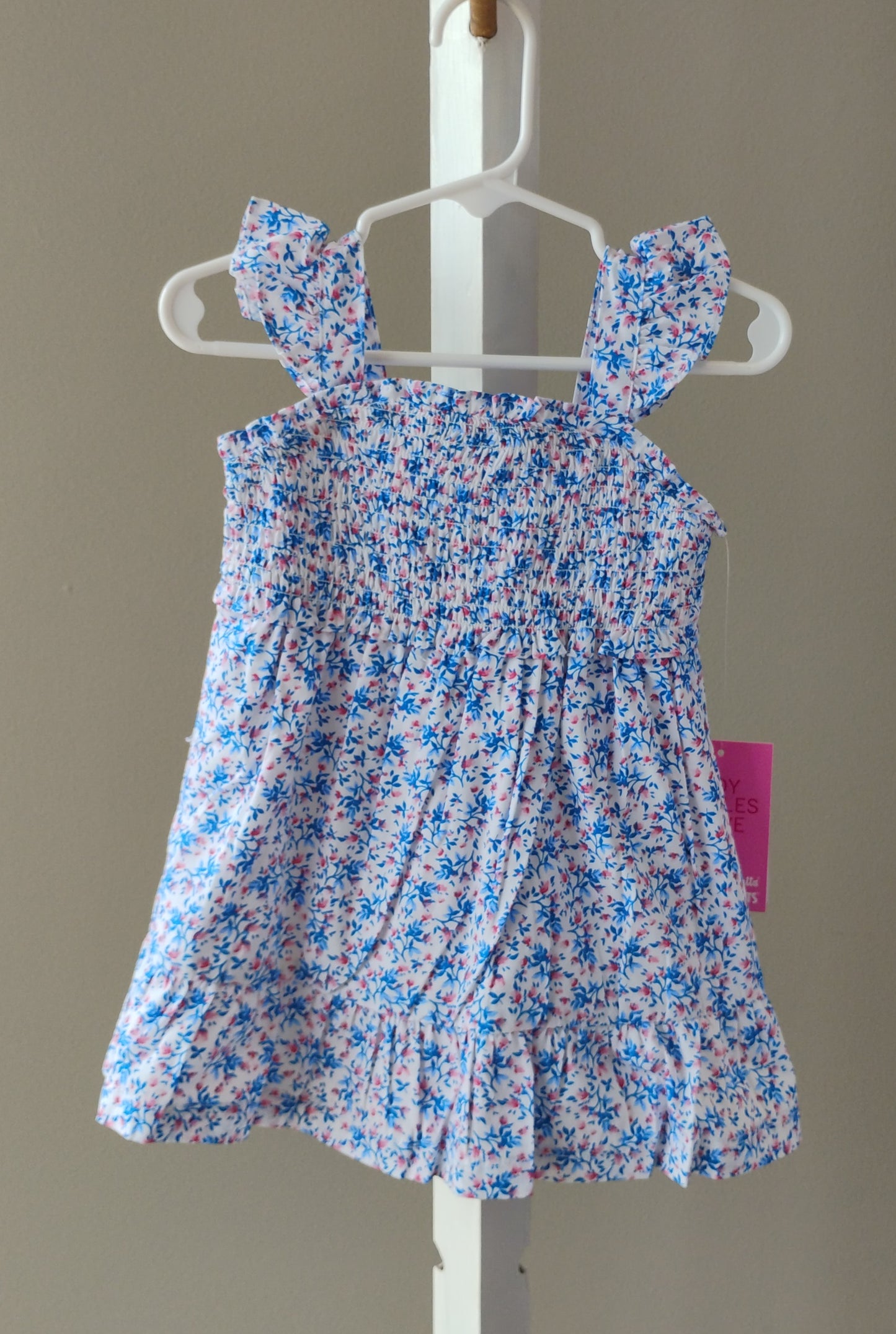 Cottage Tea Time Smocked Flutter Strap Dress