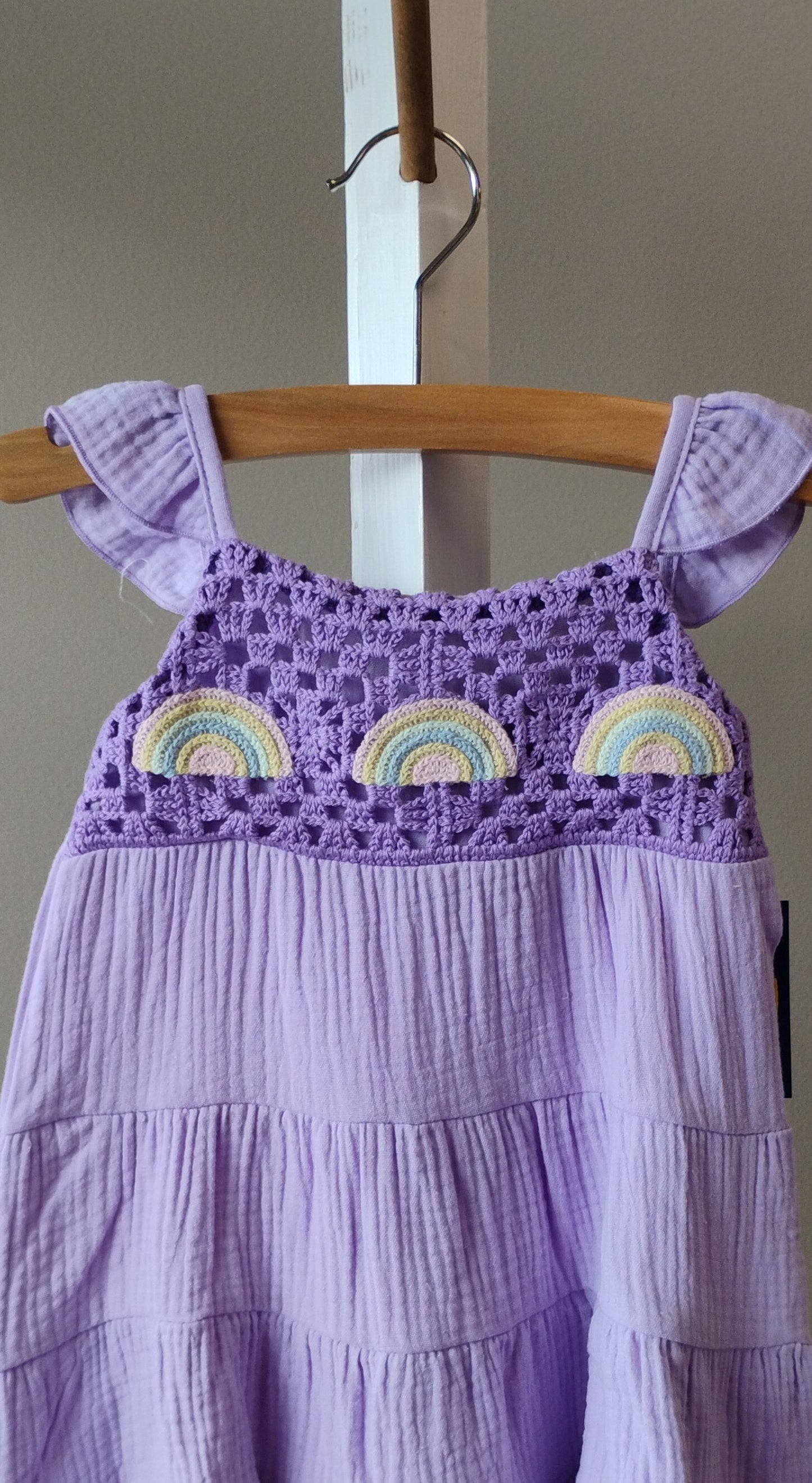 Emma Jean Crocheted Rainbow Dress