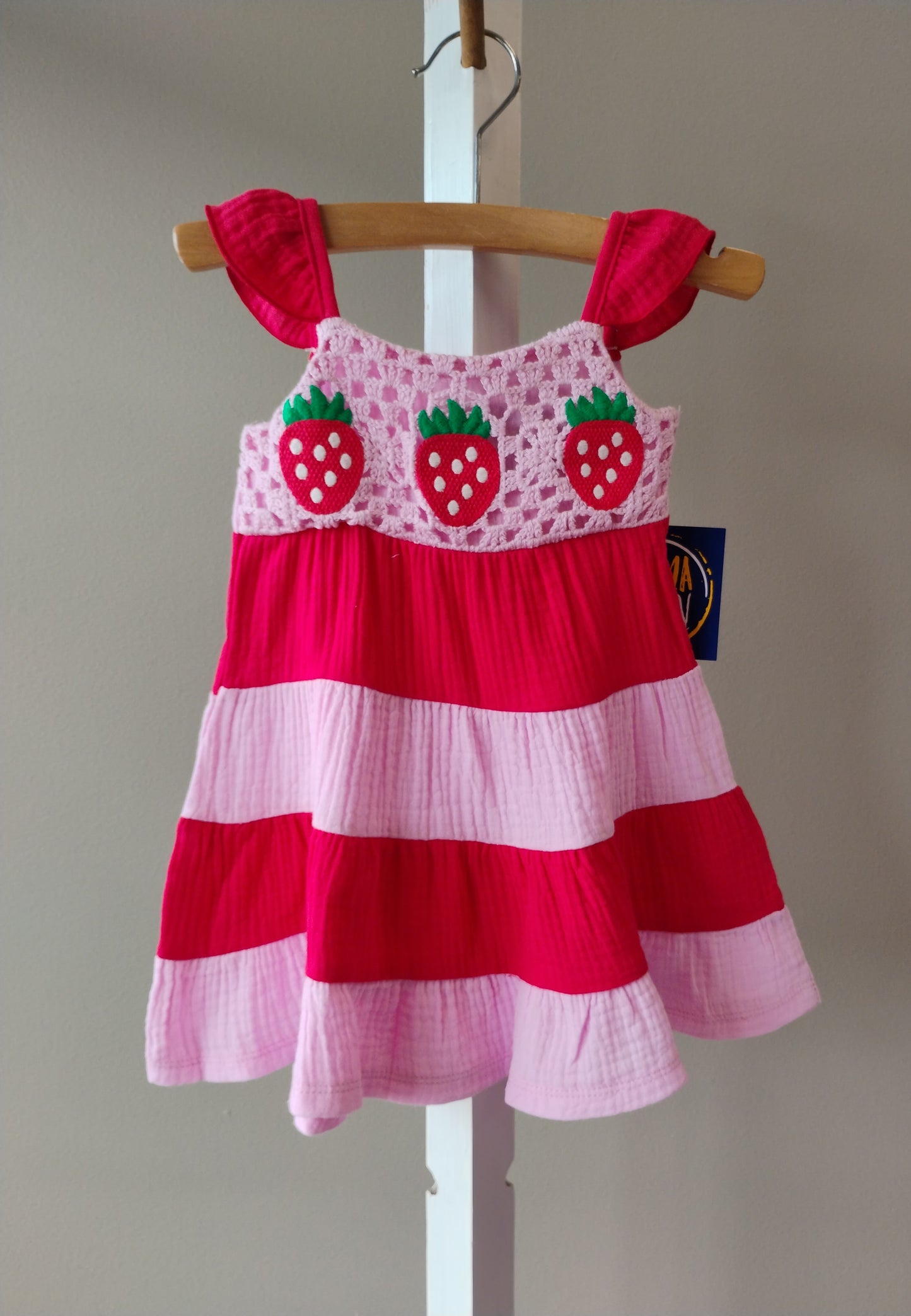 Emma Jean Crocheted Strawberry Dress