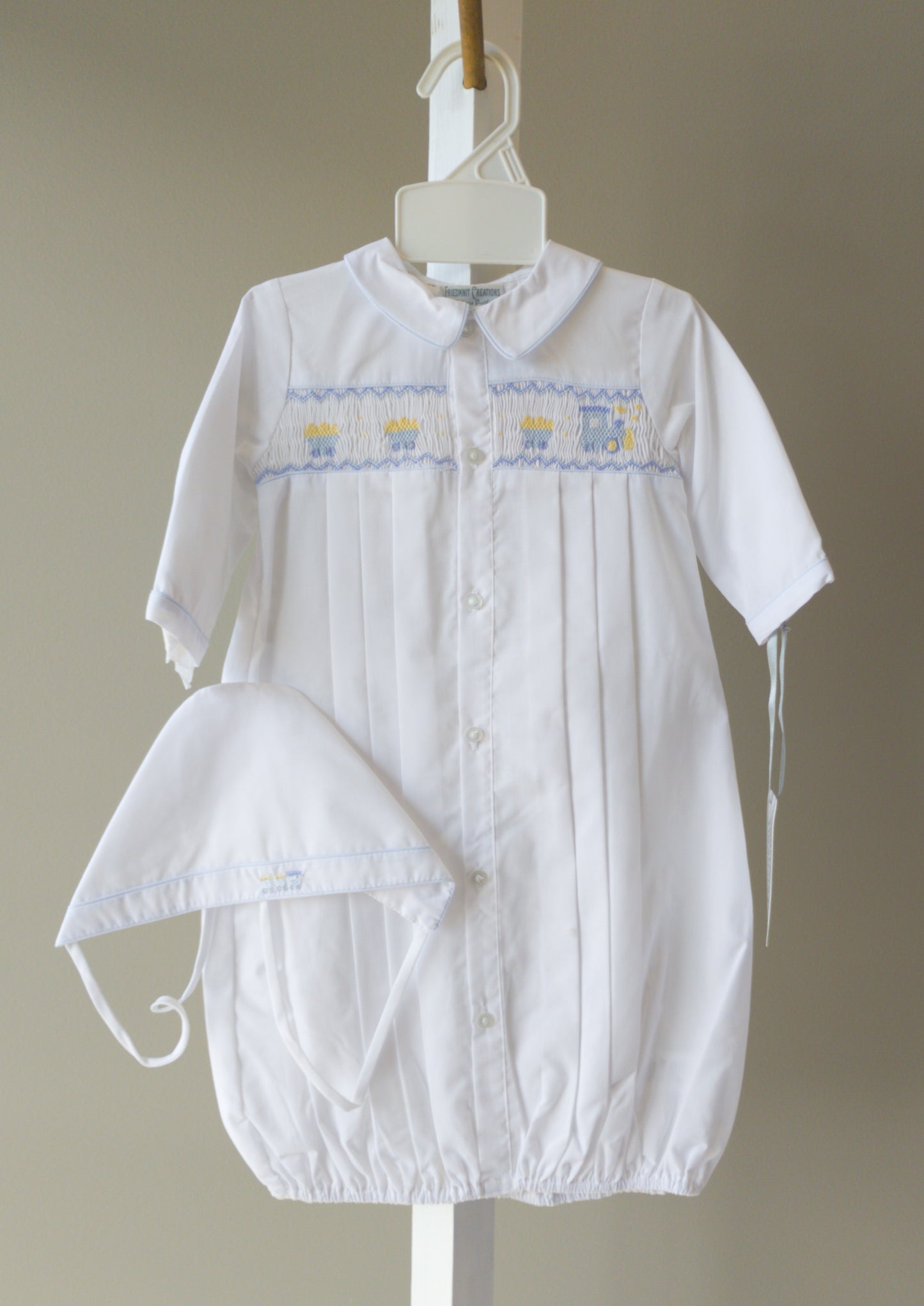 Feltman Brothers Smock Train Gown (Preemie, Newborn)