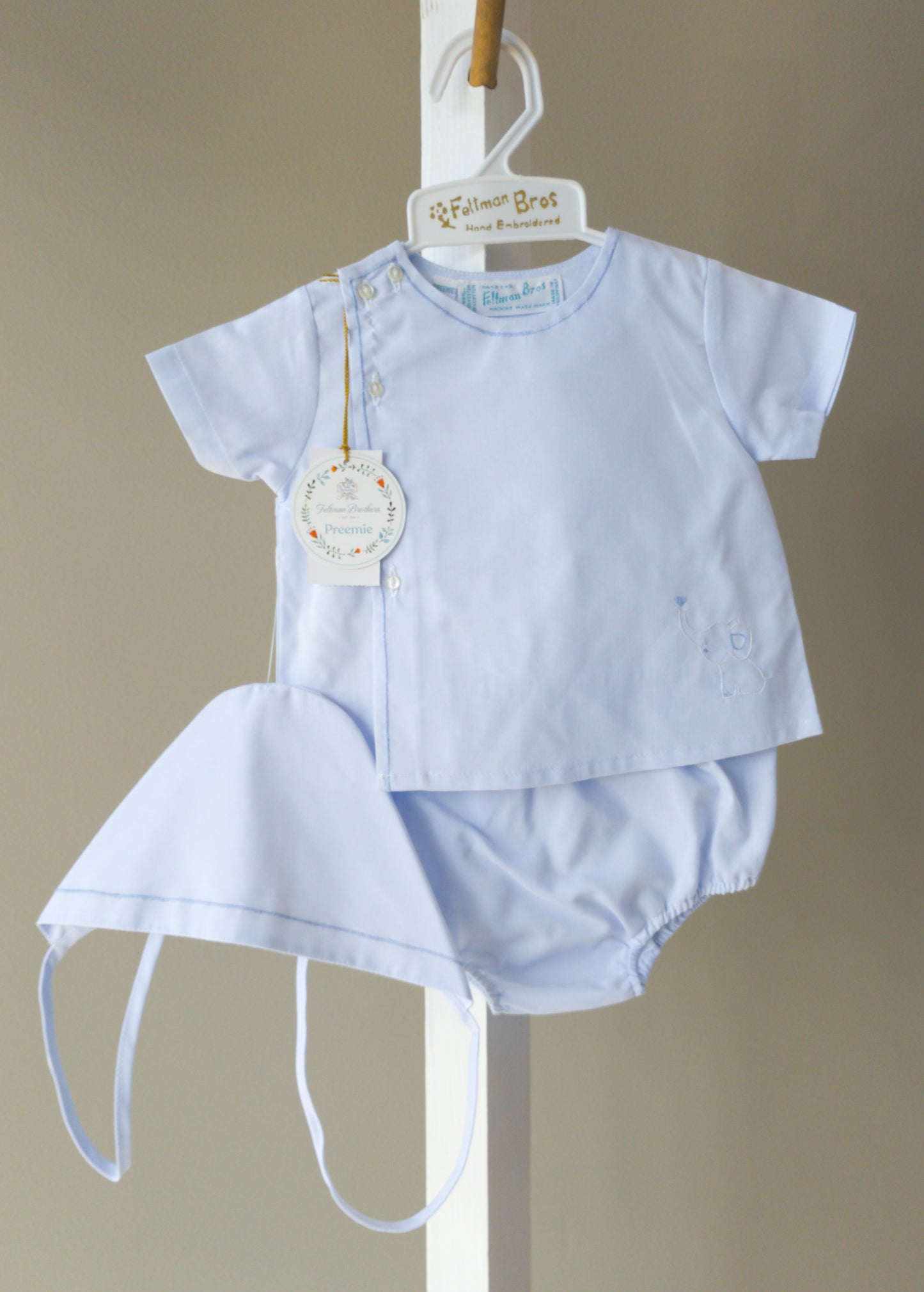 Feltman Brothers Baby Elephant Diaper Set Preemie