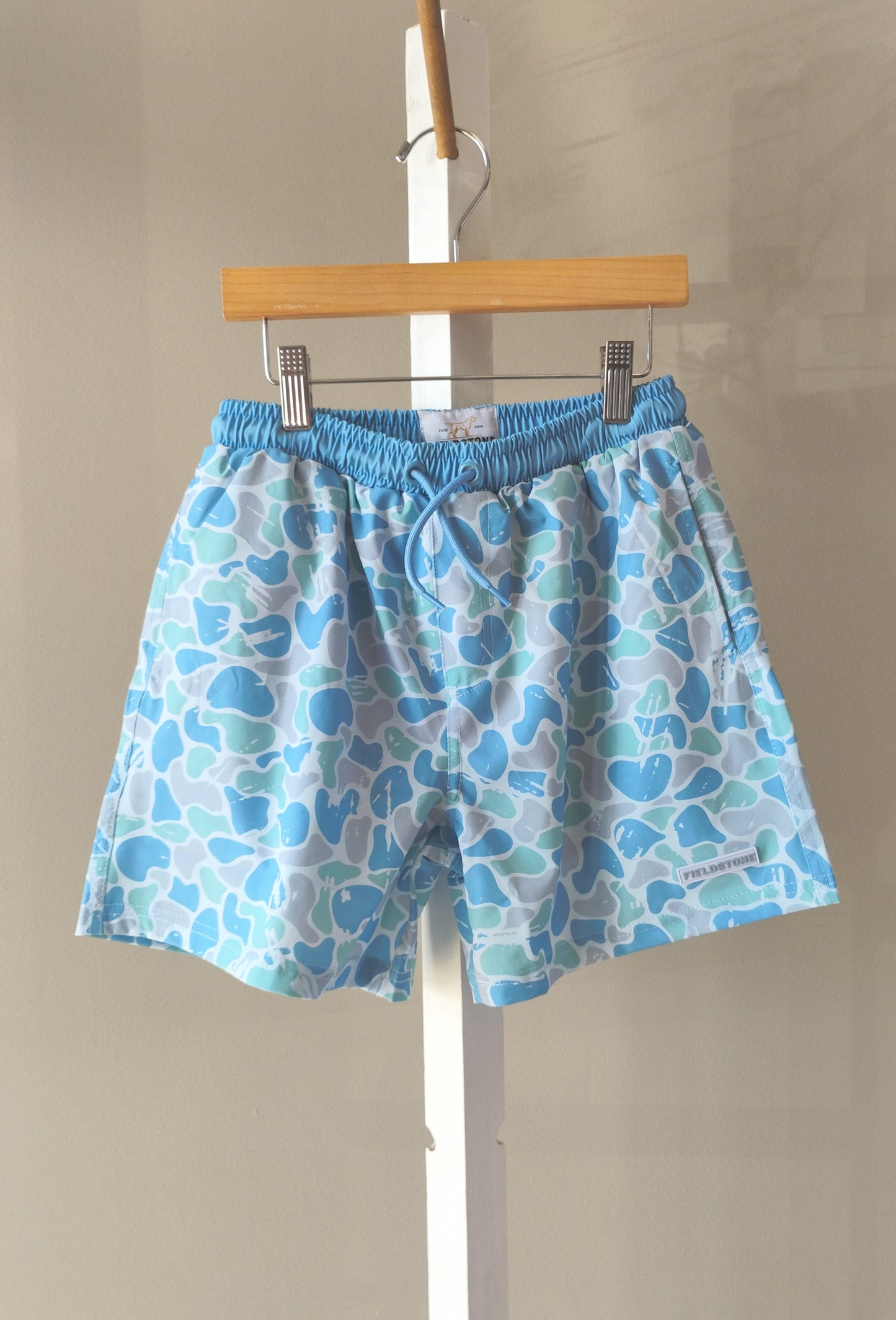 Fieldstone Youth Camo Swim Trunks