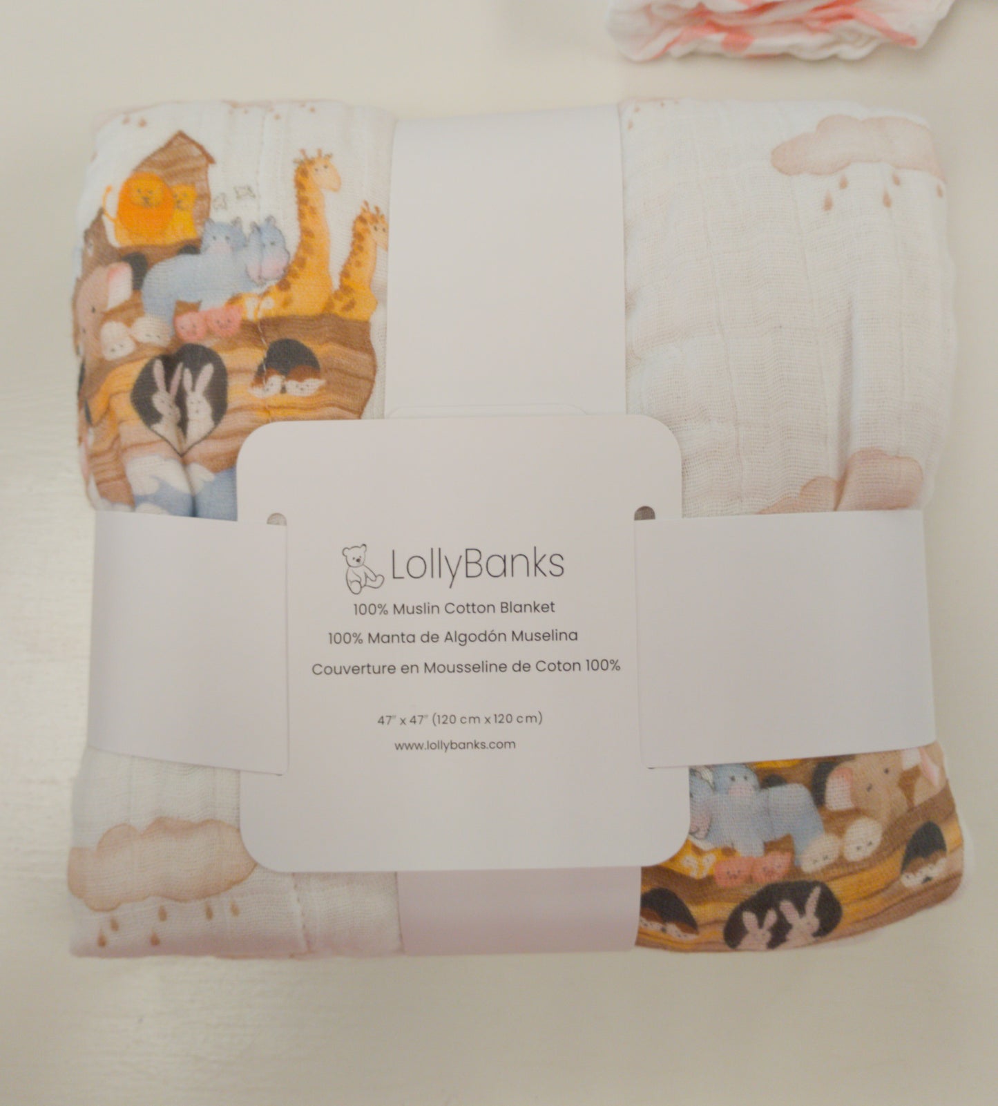 LollyBanks Noah's Ark Muslin Blanket Quilt