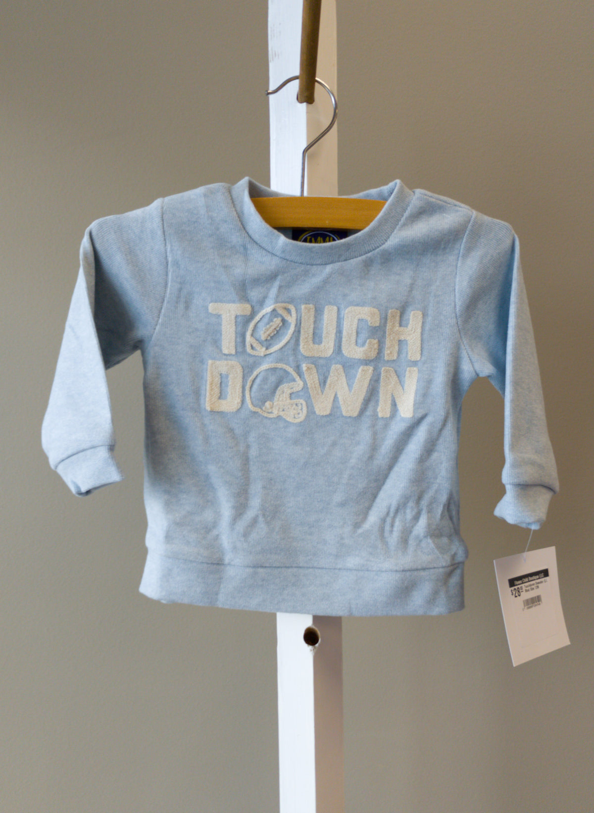 Emma Jean Touch Down Sweater (Lt Blue, Grey)