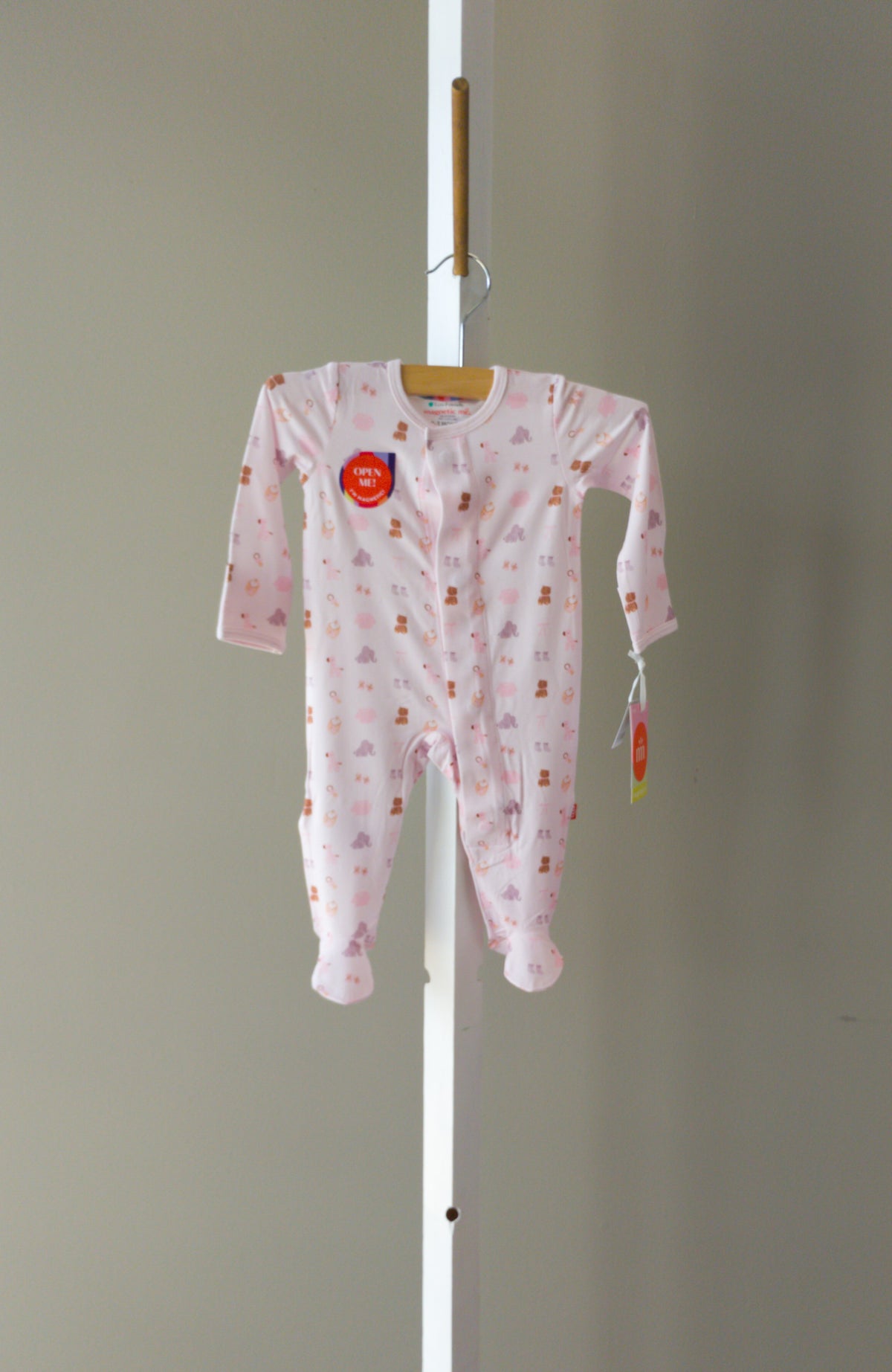 Magnetic Me Nursery Nostalgia Pink Modal Footie