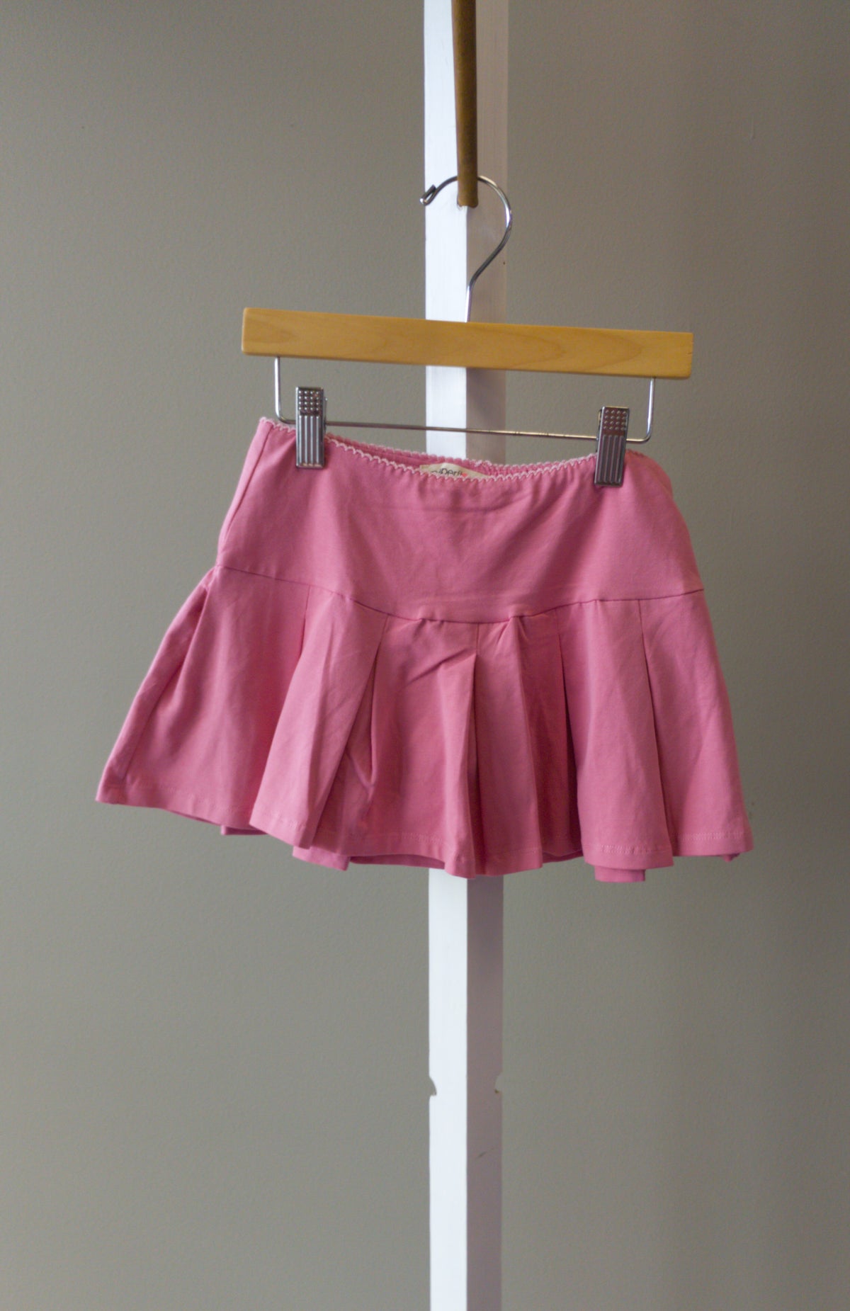 Paper Flower Orchid Smoke Pleated Skirt
