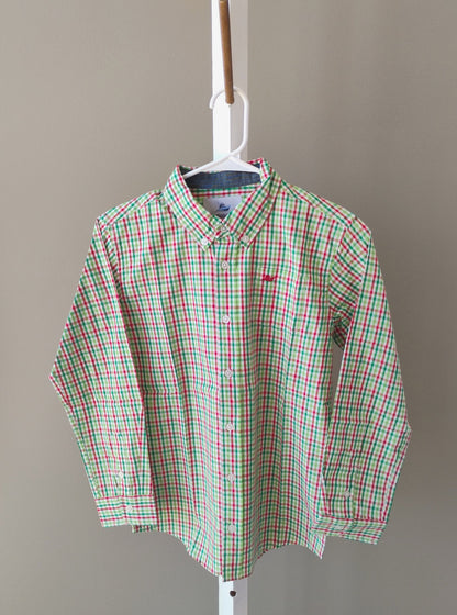 Red/Jolly Green Plaid Button Down (Christmas)