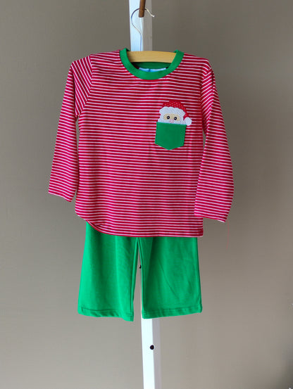 Christmas Santa Pocket Pants Set