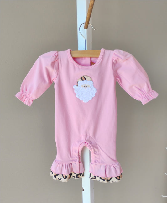 HoHoHo Applique Christmas Girls Romper