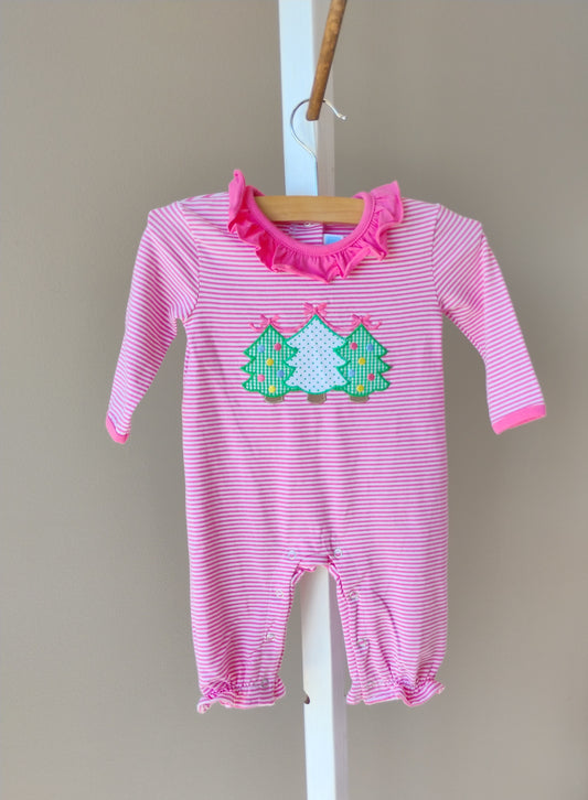Christmas Tree Ruffle Romper