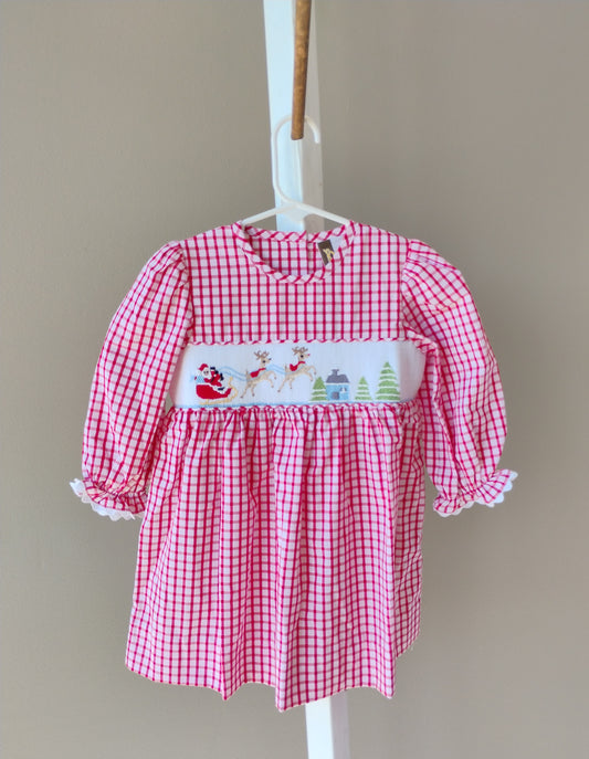 Christmas Santa Coming L/S Dress
