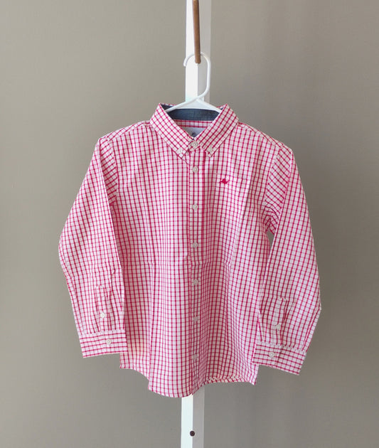 L/S Button Down Red/White (Christmas)