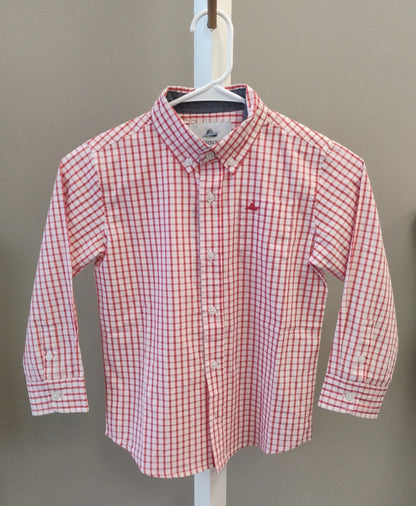 L/S Button Down Red/White (Christmas)