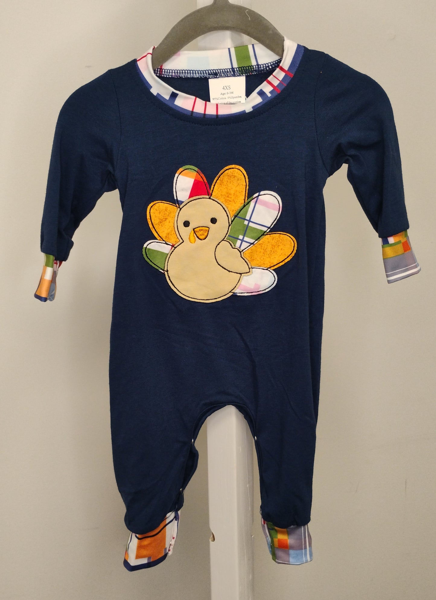 Boys Thanksgiving Turkey Romper