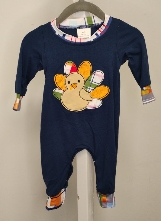 Boys Thanksgiving Turkey Romper