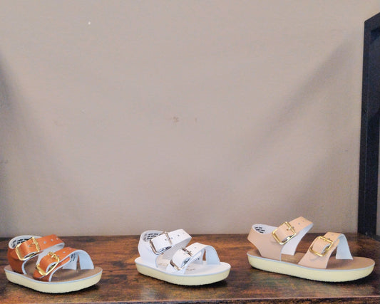 Saltwater Sun-sans See Wee Baby Sandals (Tan, White, Latte)