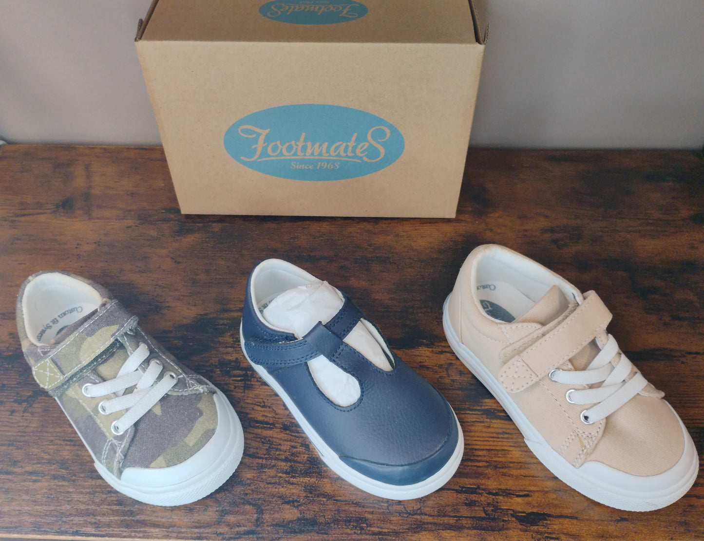 Footmates Child Shoes (Jordan Camo, Drew Navy, Jordan Stone)