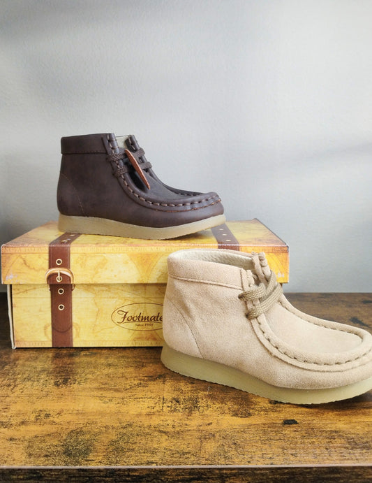 Footmates Walley Boy Shoes (Brown Oiled, Dirty Buck)