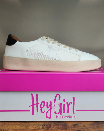 Corky's Another Round Women Sneakers (Gold, White)