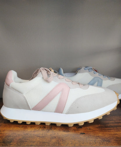 Mia Women's Race Sneakers (Pink, Blue)