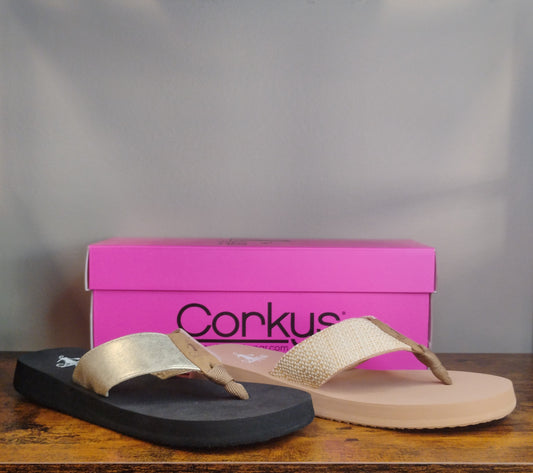 Corky's Summer Break Women Shoe (Raffia, Black)