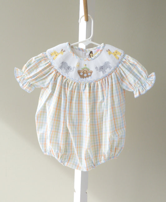 Banana Split Noah's Ark Smocked Bubble (Girl, Boy)