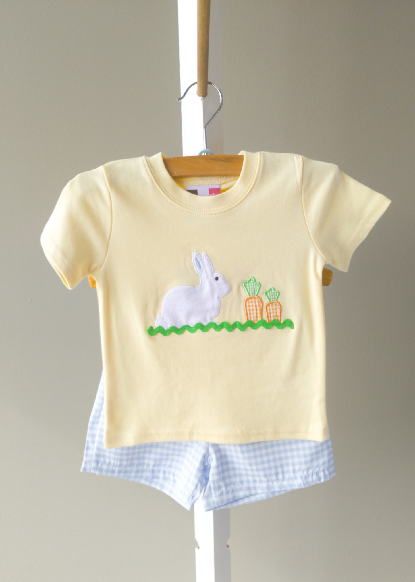Banana Split Bunny Hop Applique Boy Short Set
