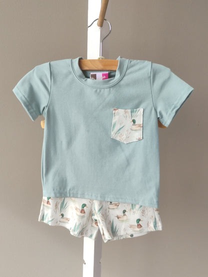 Banana Split Feathered Friends Boys Short Set