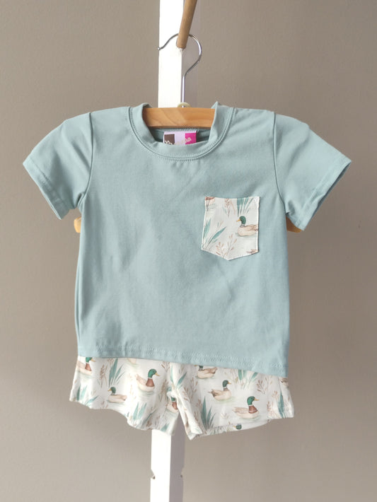 Banana Split Feathered Friends Boys Short Set