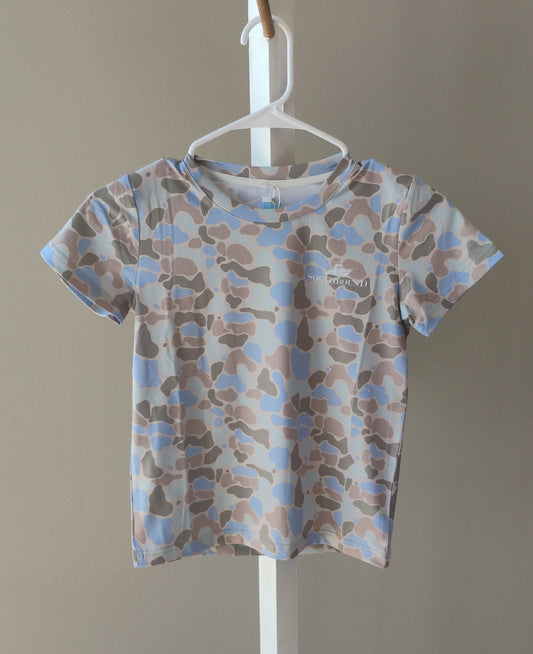 SouthBound Perf tee- Green/Blue/Khaki Camo