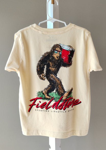 Fieldstone Youth Tailgate Bigfoot Yellow Tee