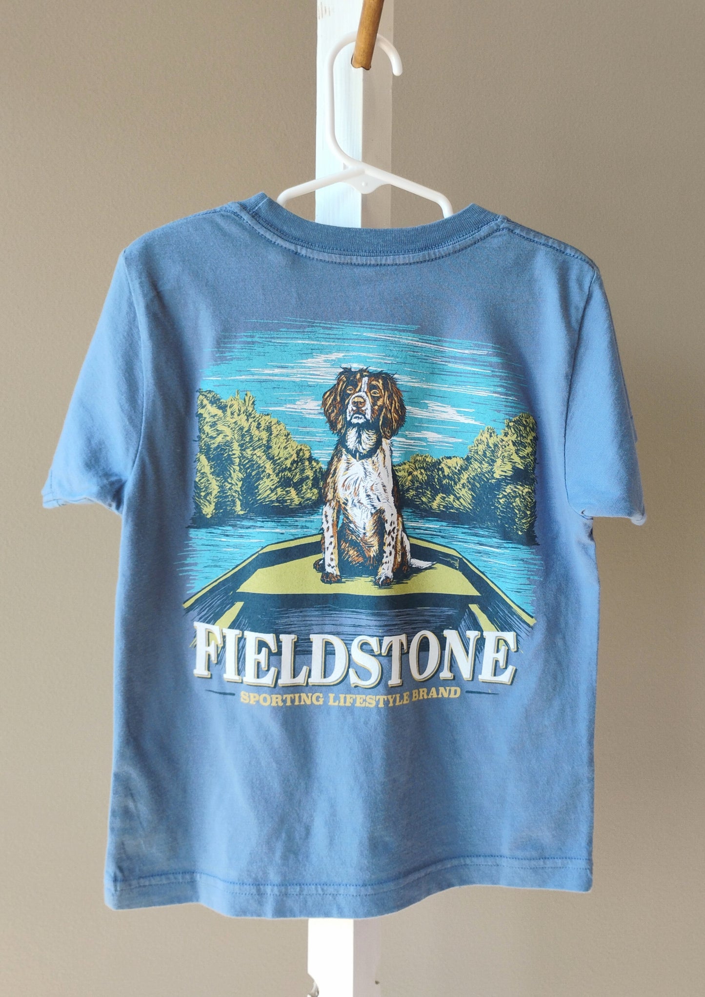 Fieldstone Youth River Spaniel Anchor Slate Tee