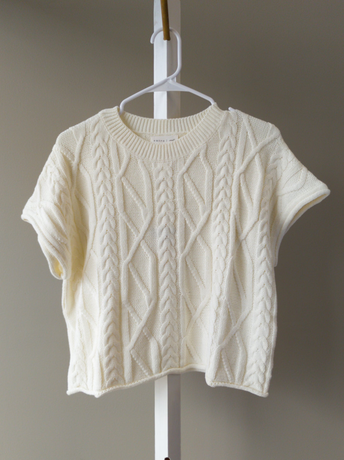 Entro Women Off White Knit Sweater