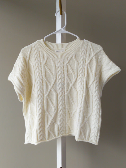 Entro Women Off White Knit Sweater