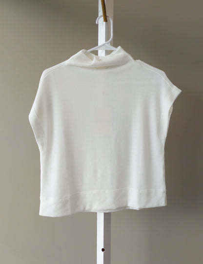 Entro Women Mock Neck Sleeveless Top (Off White, Oatmeal, Mint)