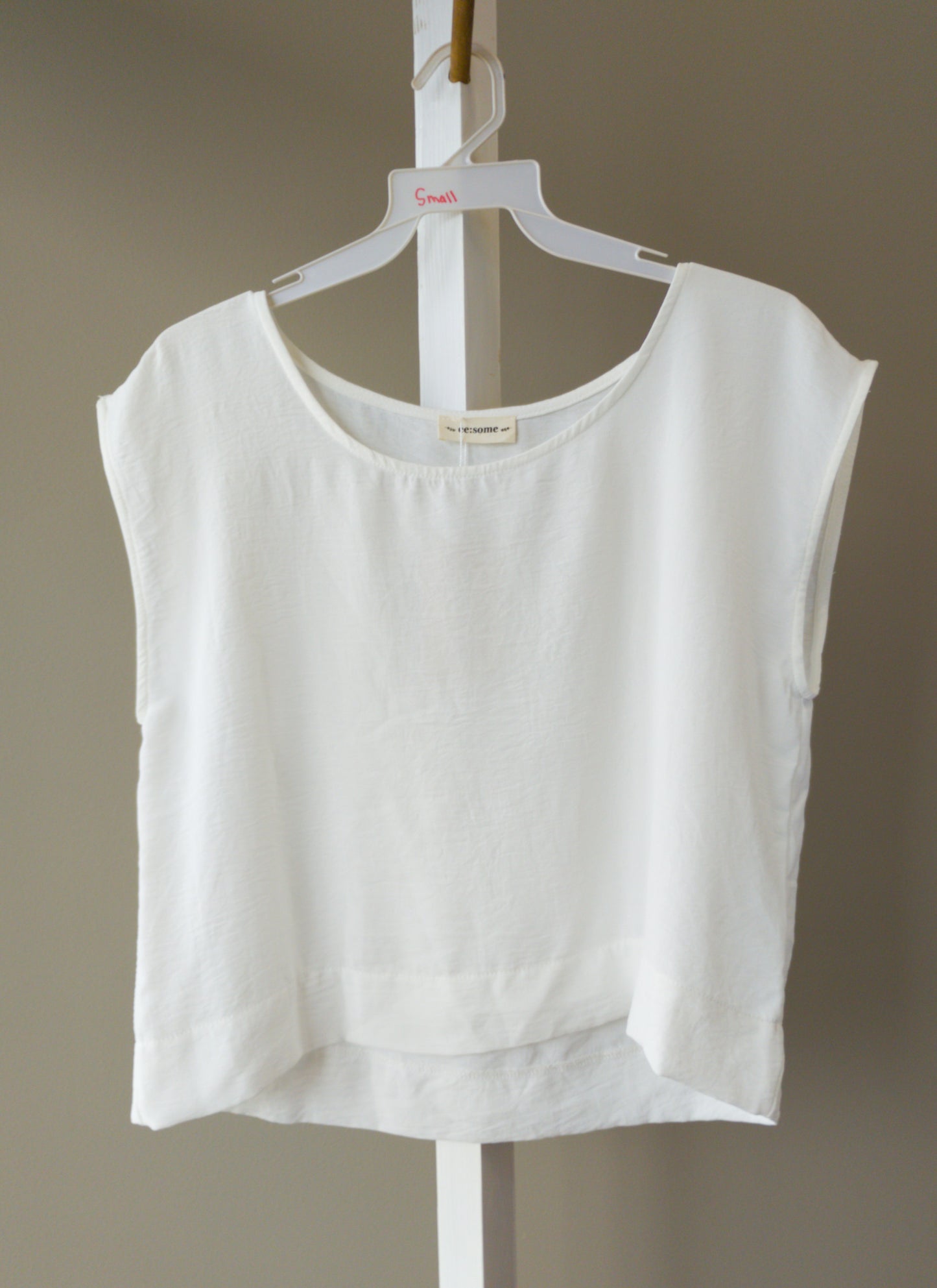 ee:some Women Solid Cap Sleeve Top (Denim, Lavender, Off White)