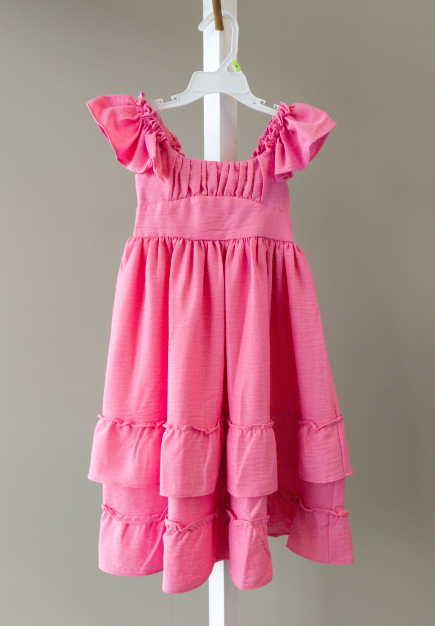 Bonnie Jean Pink Tiered Sundress