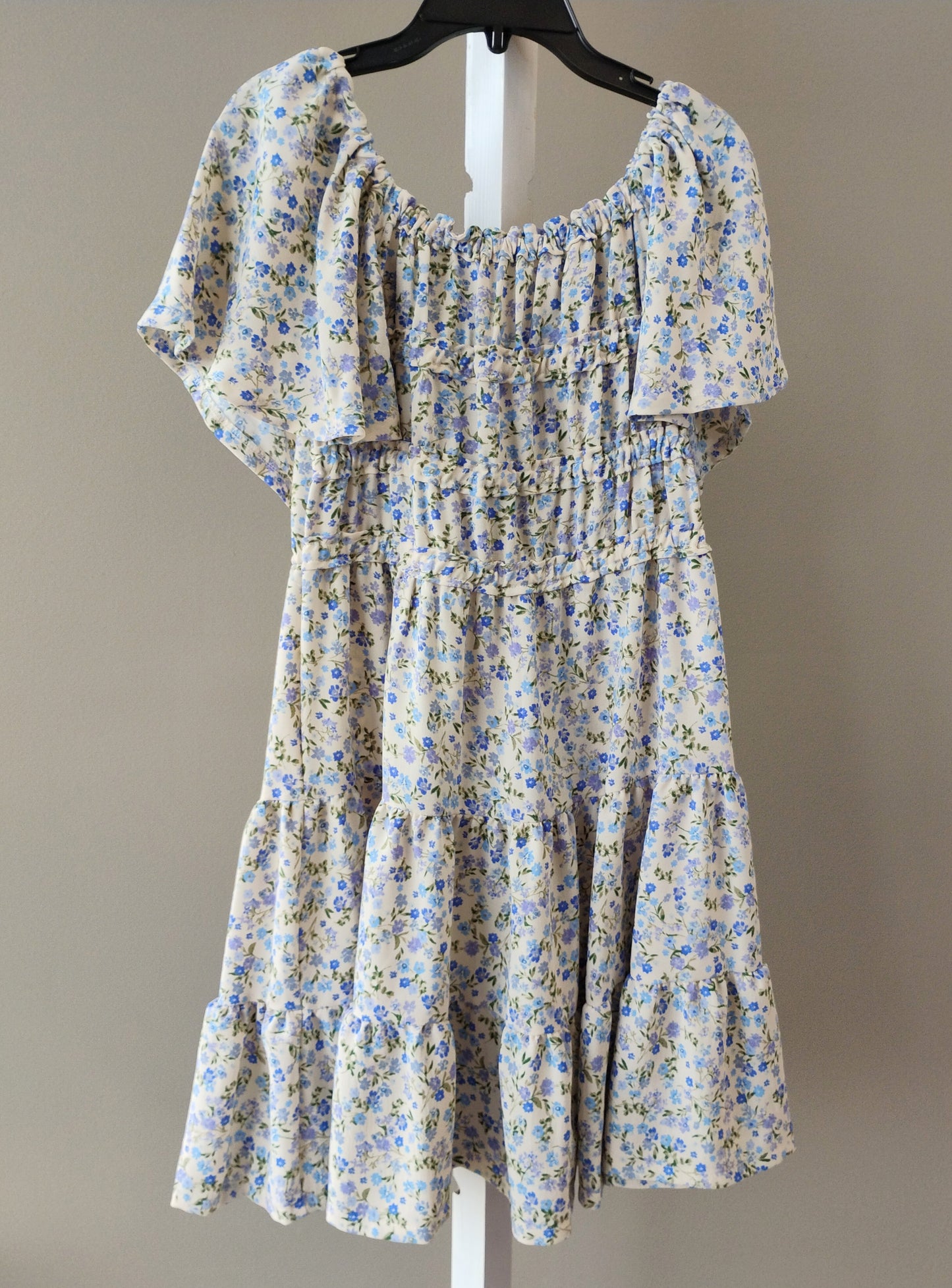 Bonnie Jean Blue Floral Flowy Tier Dress