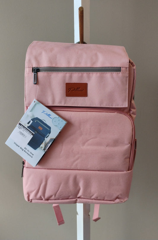 Pillani Baby Diaper Bag Backpack (Pink, Light Blue)