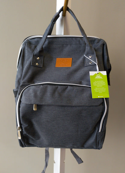 KeaBabies Original Diaper Bag BackPack  (Grey, Black)