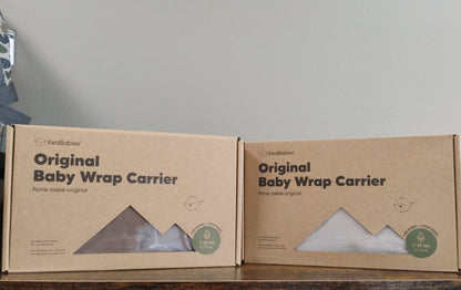 Keababies Baby Wrap Carrier (Stone Grey, Saddle Brown)