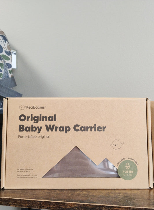 Keababies Baby Wrap Carrier (Stone Grey, Saddle Brown)