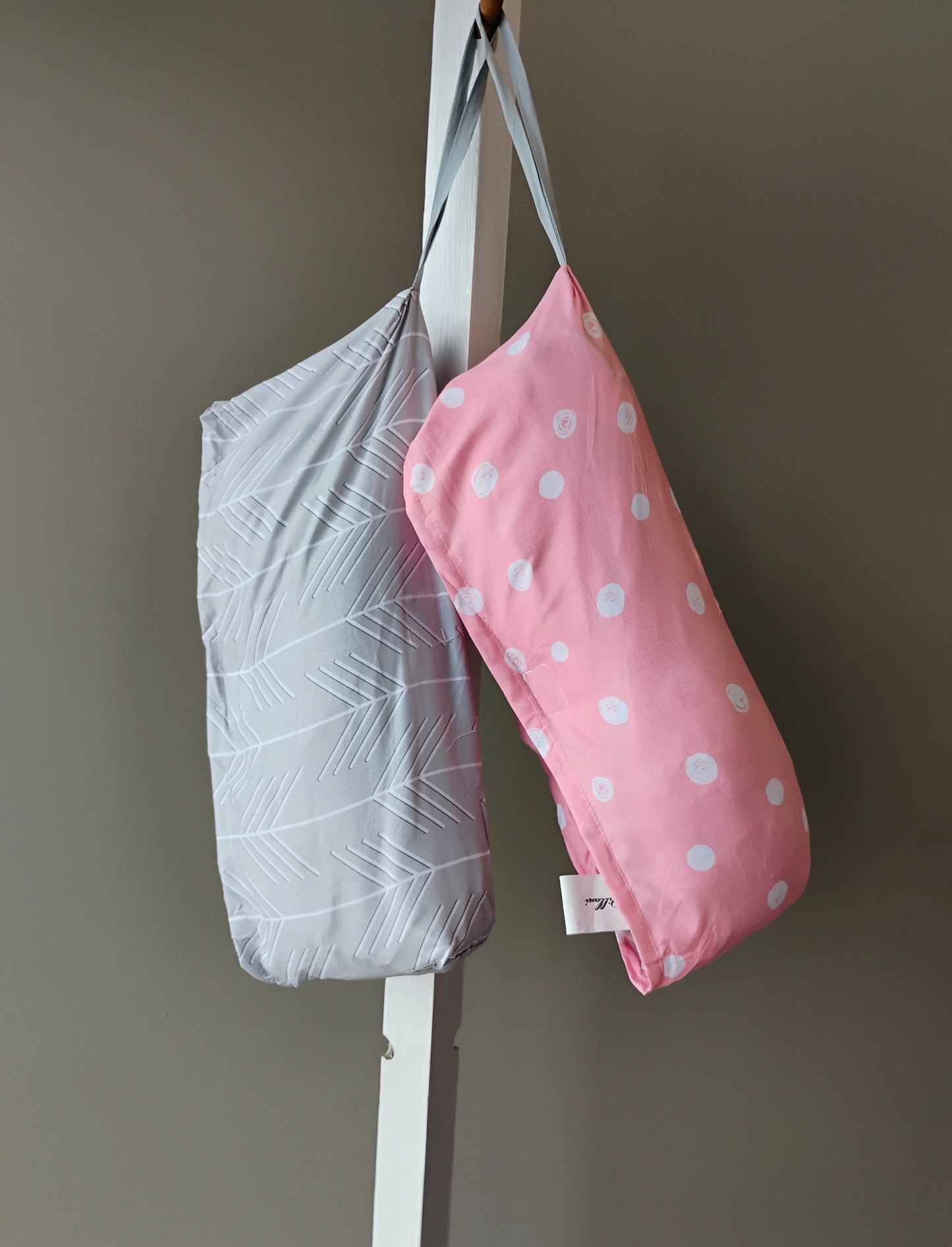 Pillani Shopping Cart Cover 2-in1 High Chair Cover (Pink Polka Dot, Grey Arrow)