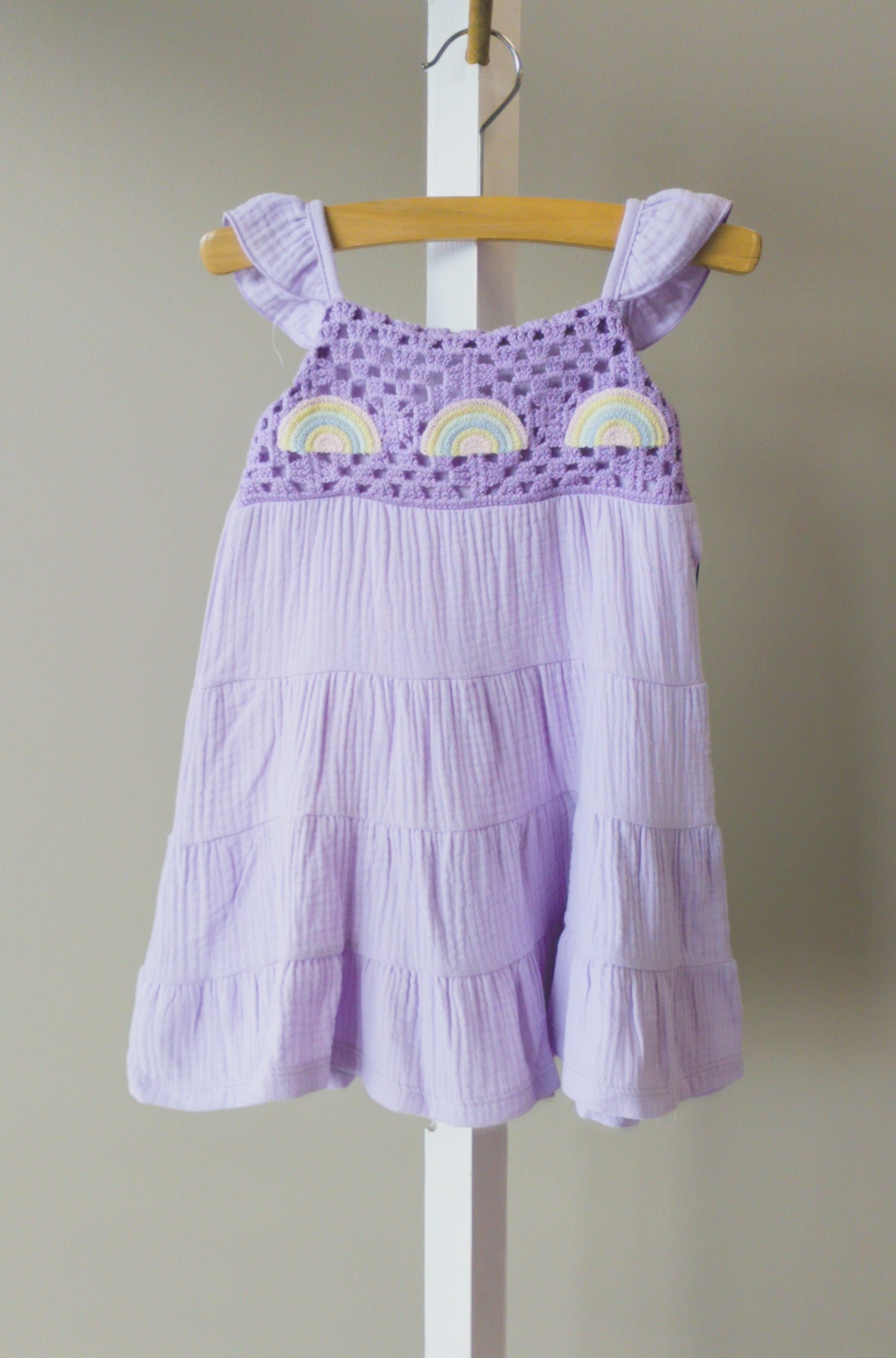 Emma Jean Crocheted Rainbow Dress