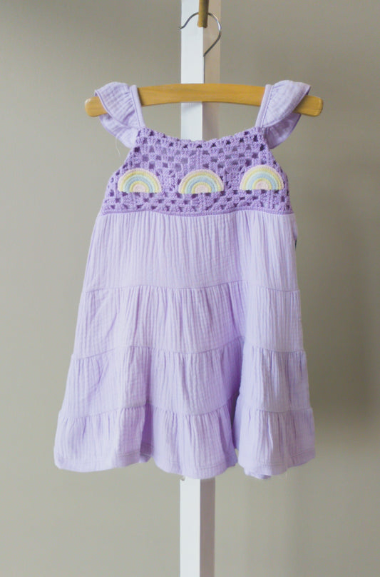 Emma Jean Crocheted Rainbow Dress
