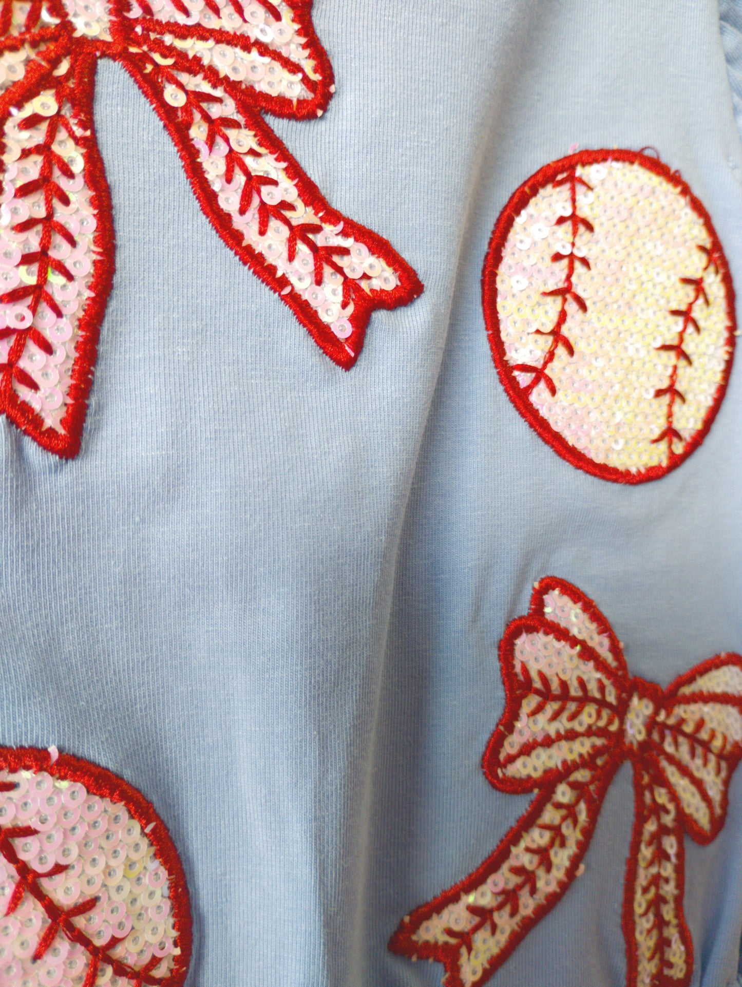 Emma Jean Baseball Applique Bubble