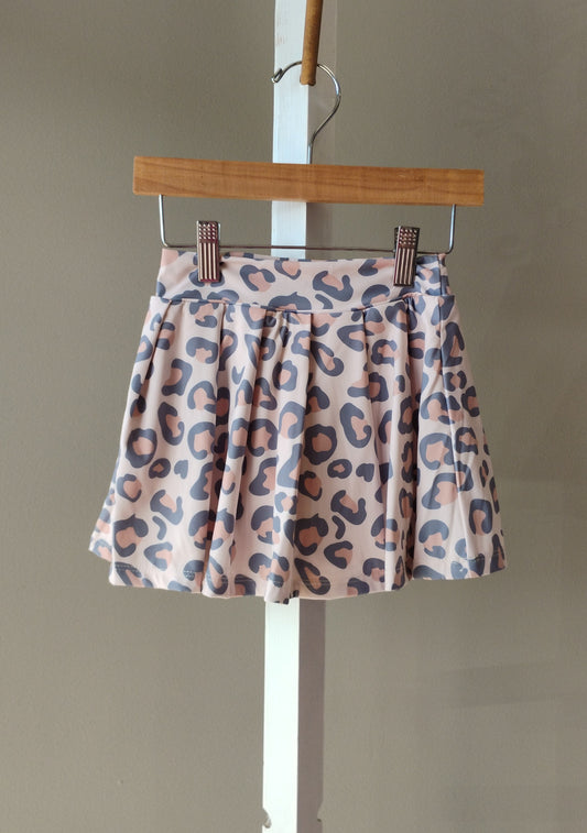 Emma Jean Reagan Pleated Skort Leopard