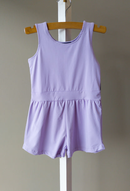 Emma Jean Layla Athletic Romper (Pink, Purple)