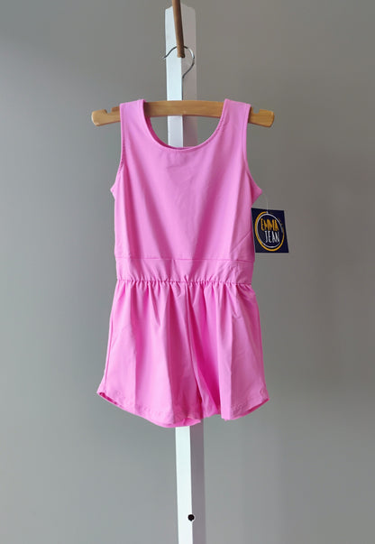 Emma Jean Layla Athletic Romper (Pink, Purple)